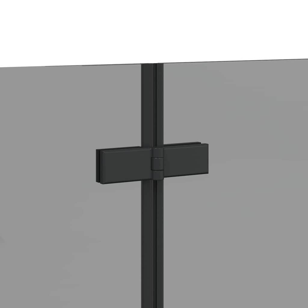 Bath Shower Screen Black 120 x 68 x 130 cm
