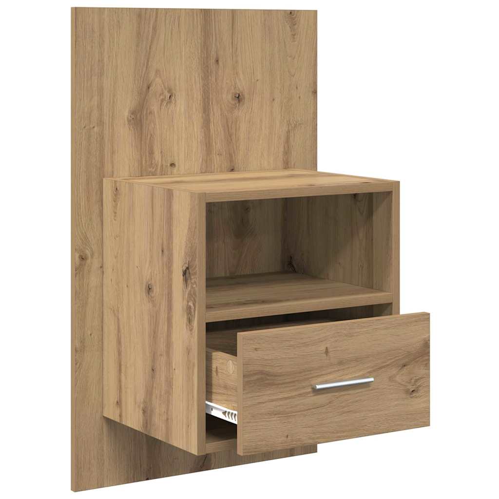 Bedside Cabinet 2 pcs Artisan Oak 50 x 32.5 x 80cm