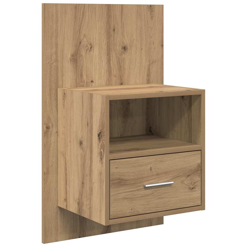 Bedside Cabinet 2 pcs Artisan Oak 50 x 32.5 x 80cm