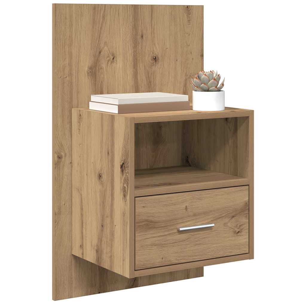 Bedside Cabinet 2 pcs Artisan Oak 50 x 32.5 x 80cm
