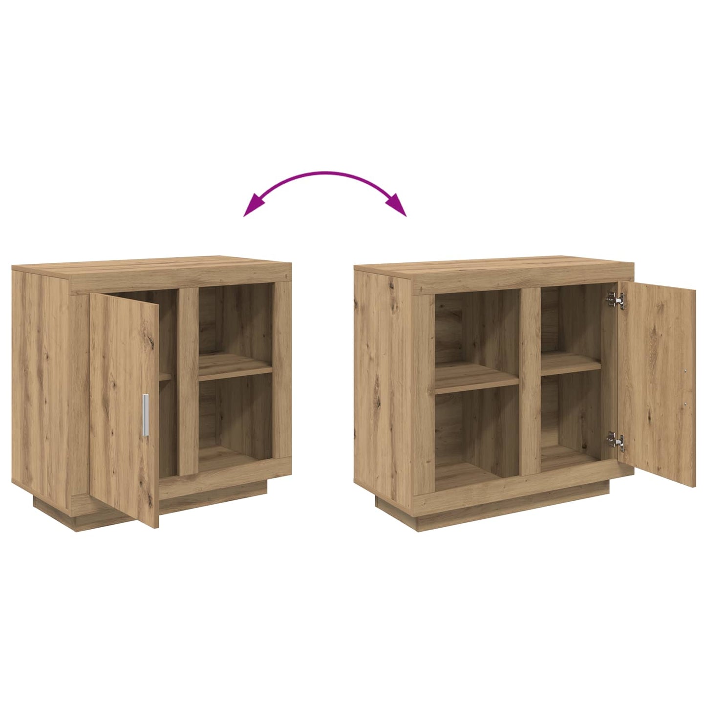 Sideboard Artisan Oak 80 x 40 x 75 cm Engineered Wood