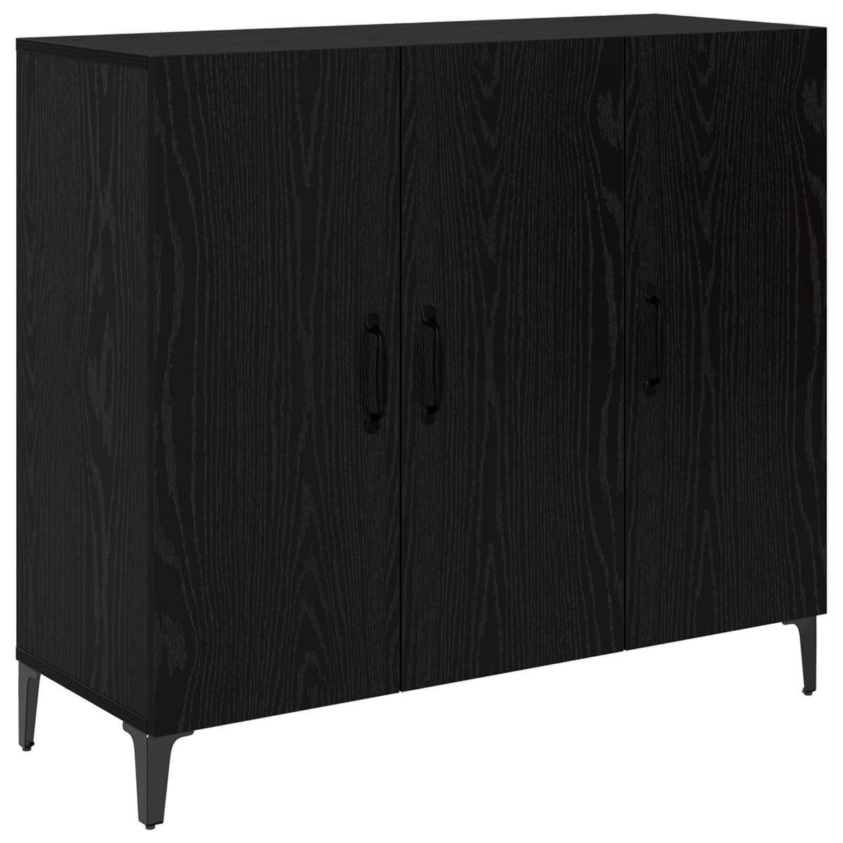 Sideboard Black oak 34 x 90 x 80 cm Engineered Wood