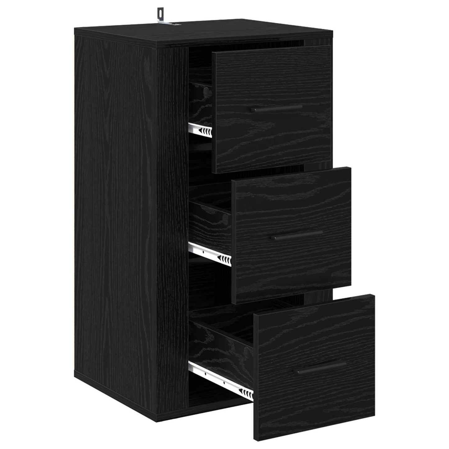 Sideboard Black Oak 40 x 33 x 70 cm Engineered Wood