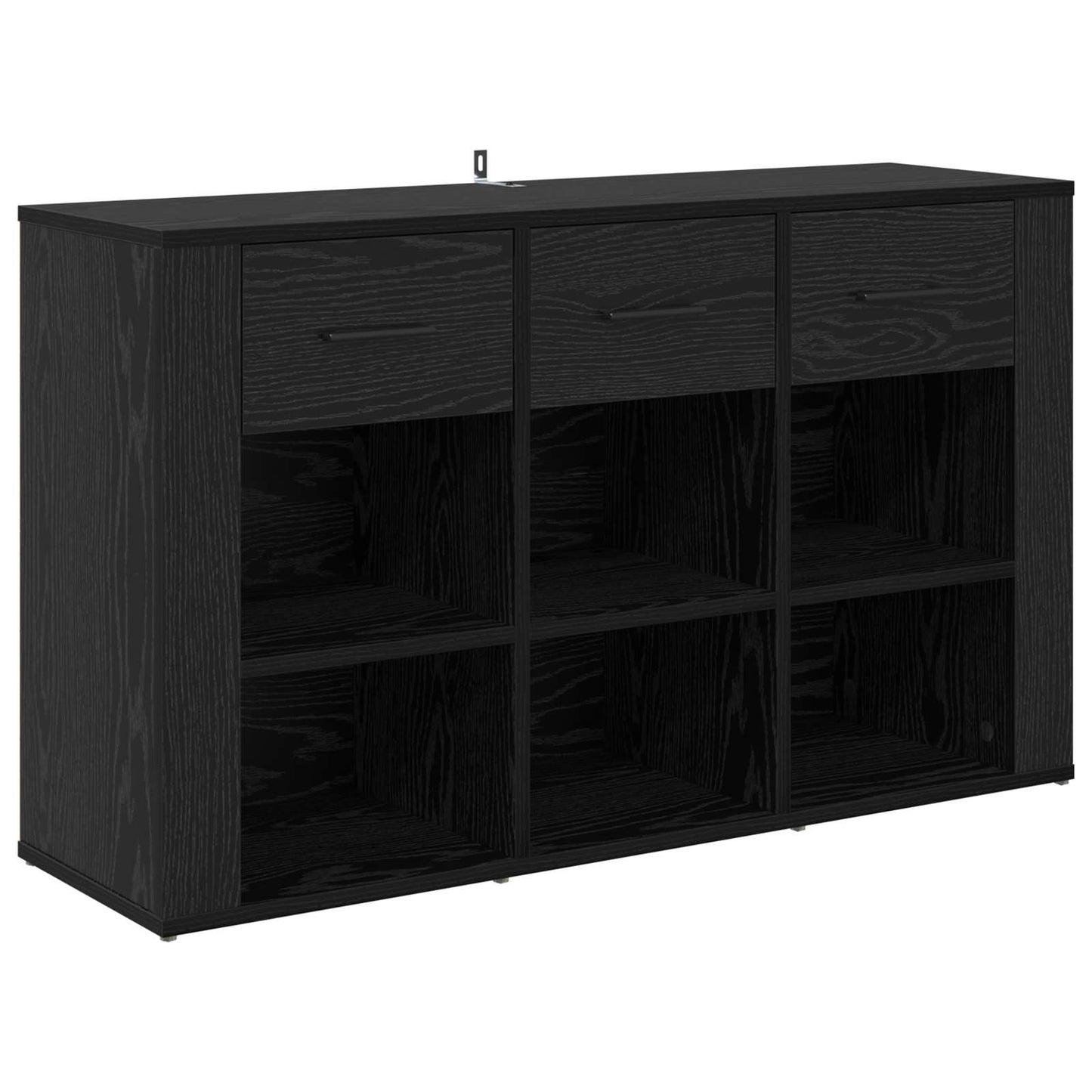 Sideboard Black Oak 100 x 30 x 59.5 cm Engineered Wood