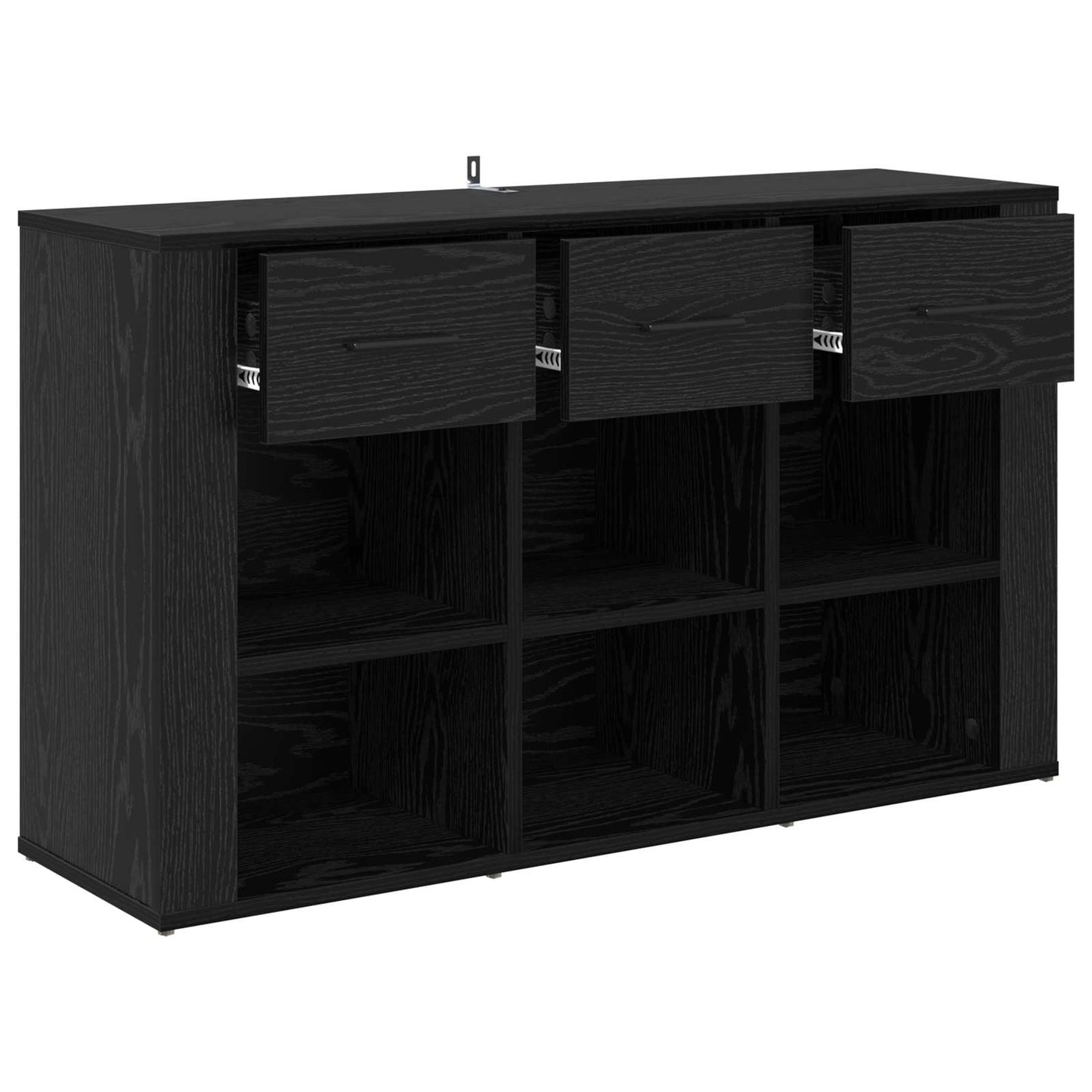 Sideboard Black Oak 100 x 30 x 59.5 cm Engineered Wood