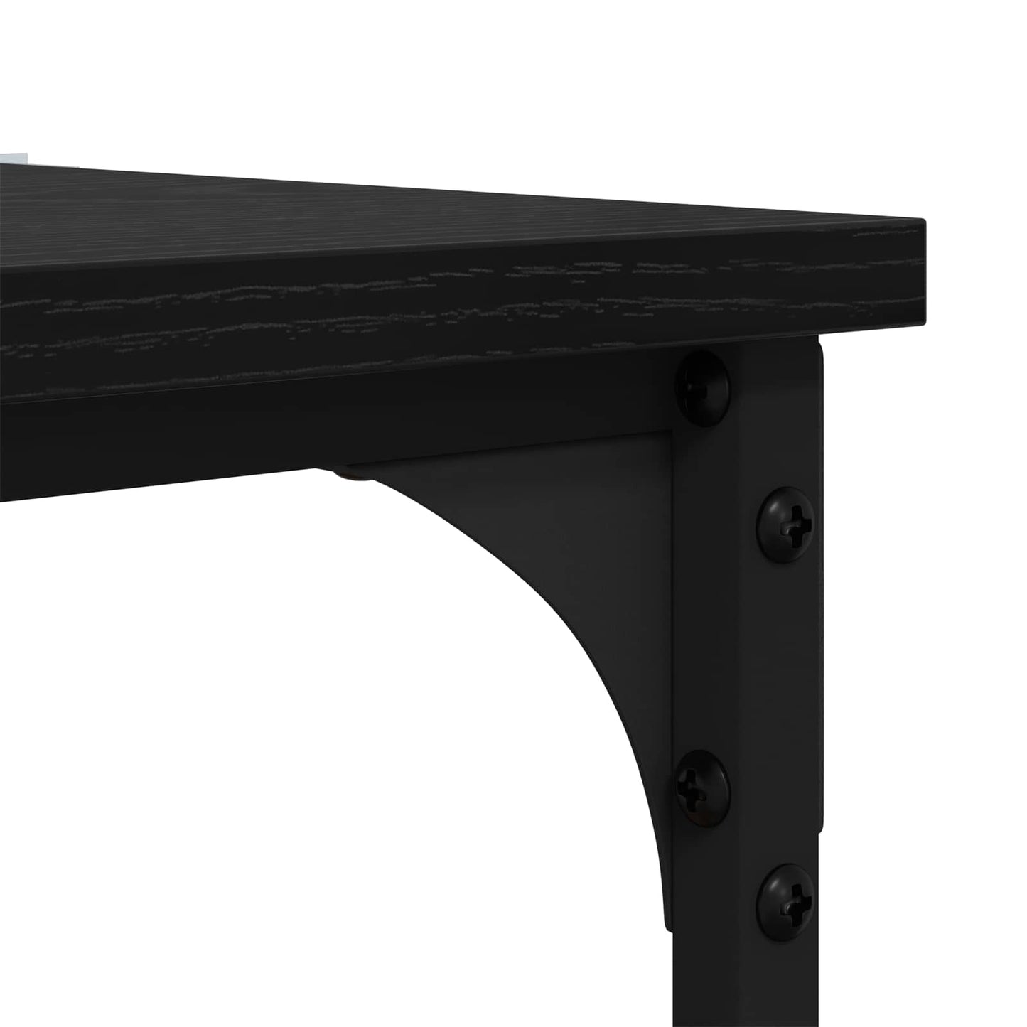 Side Table Black Oak 40 x 30 x 75 cm Engineered Wood