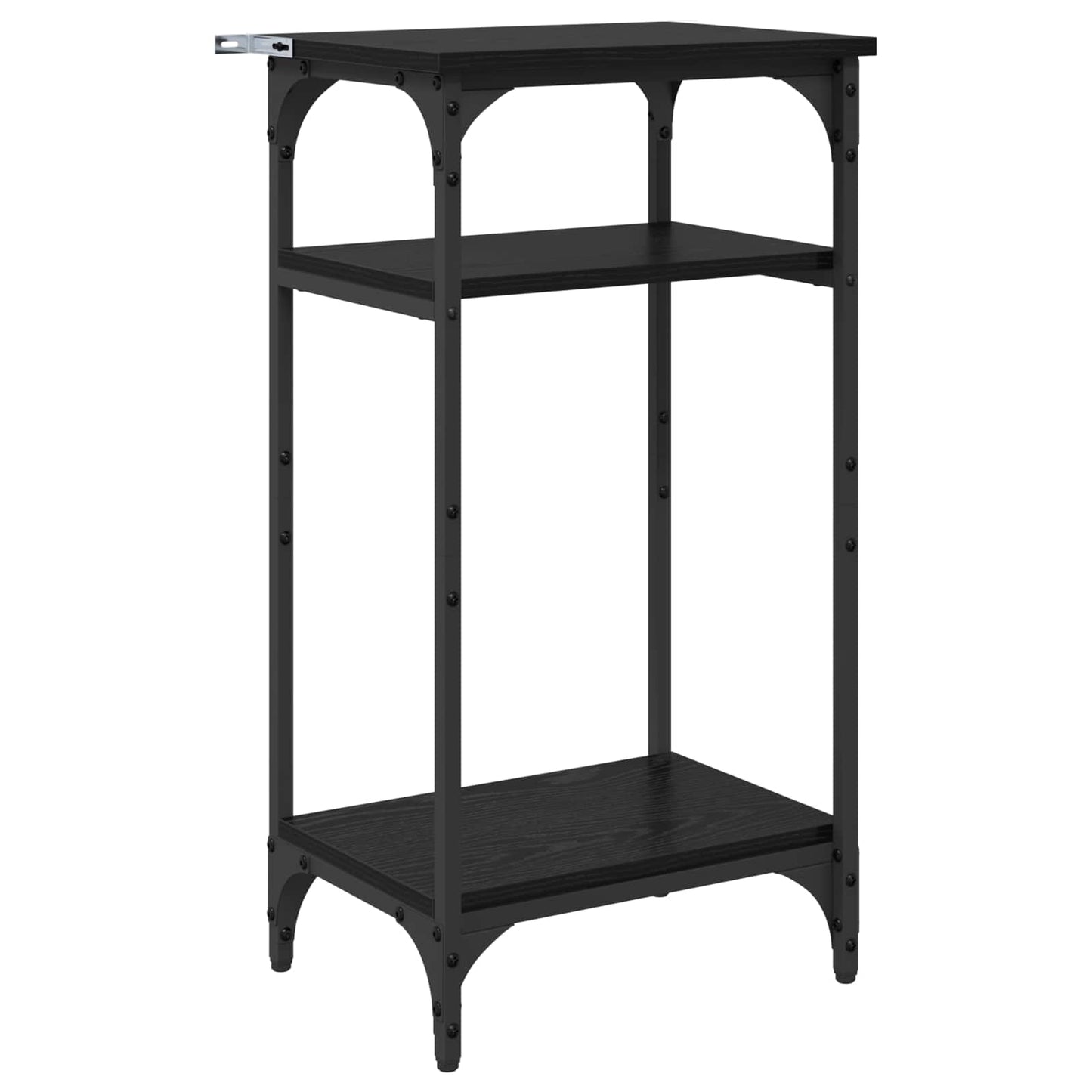 Side Table Black Oak 40 x 30 x 75 cm Engineered Wood
