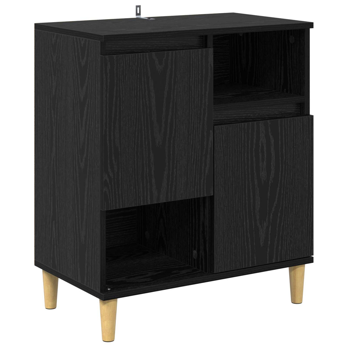 Sideboard Black oak 35 x 60 x 70 cm Engineered Wood
