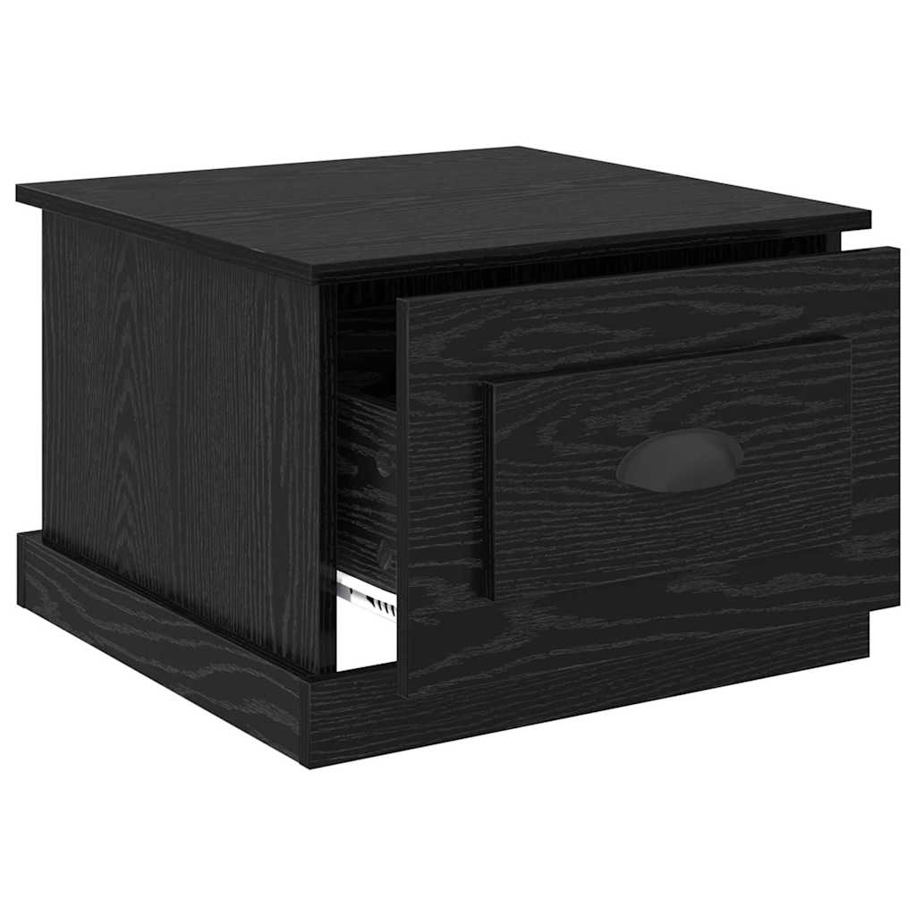 Coffee Table Black Oak 50 x 50 x 35 cm Engineered Wood
