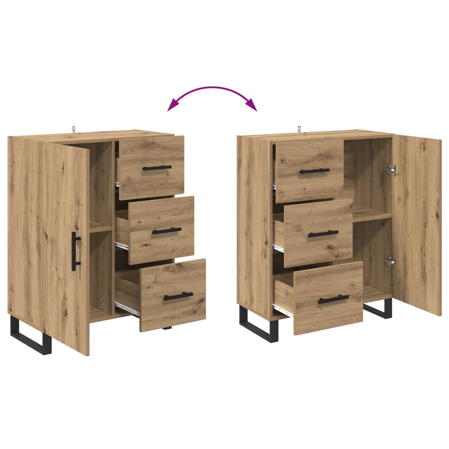 Sideboard Artisan Oak 69.5 x 34 x 90 cm