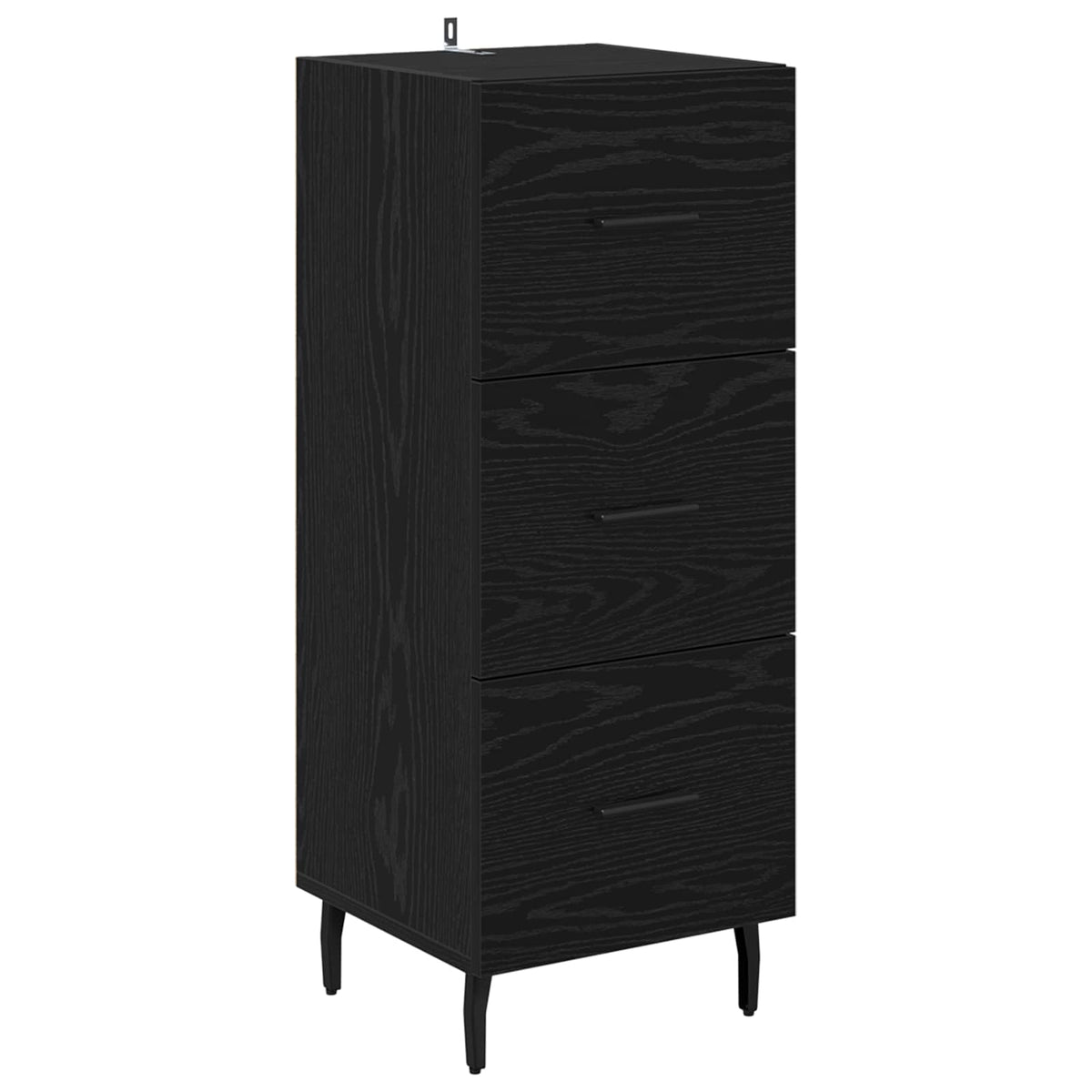 Sideboard Black oak 34 x 34.5 x 90 cm Engineered Wood