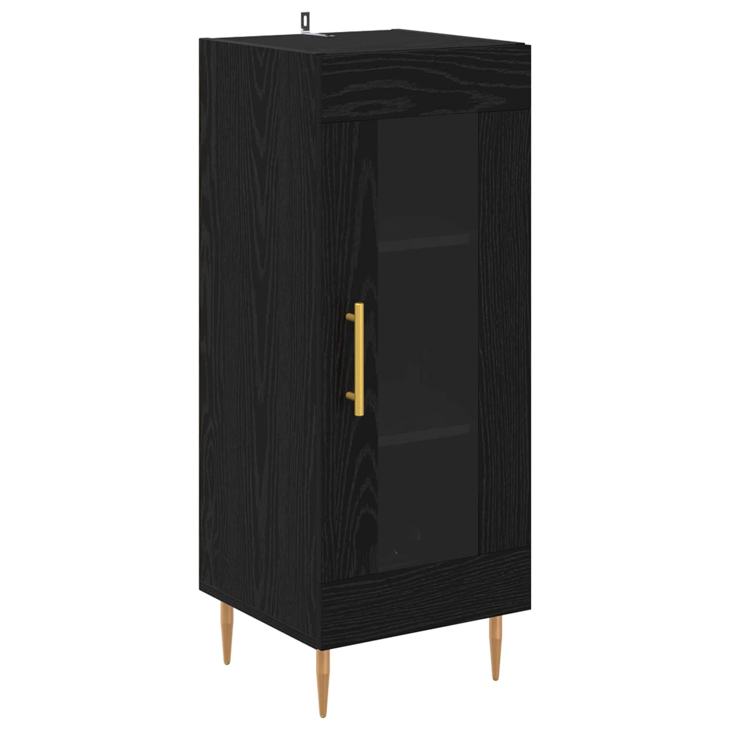Sideboard Black oak 34 x 34.5 x 90 cm Engineered Wood
