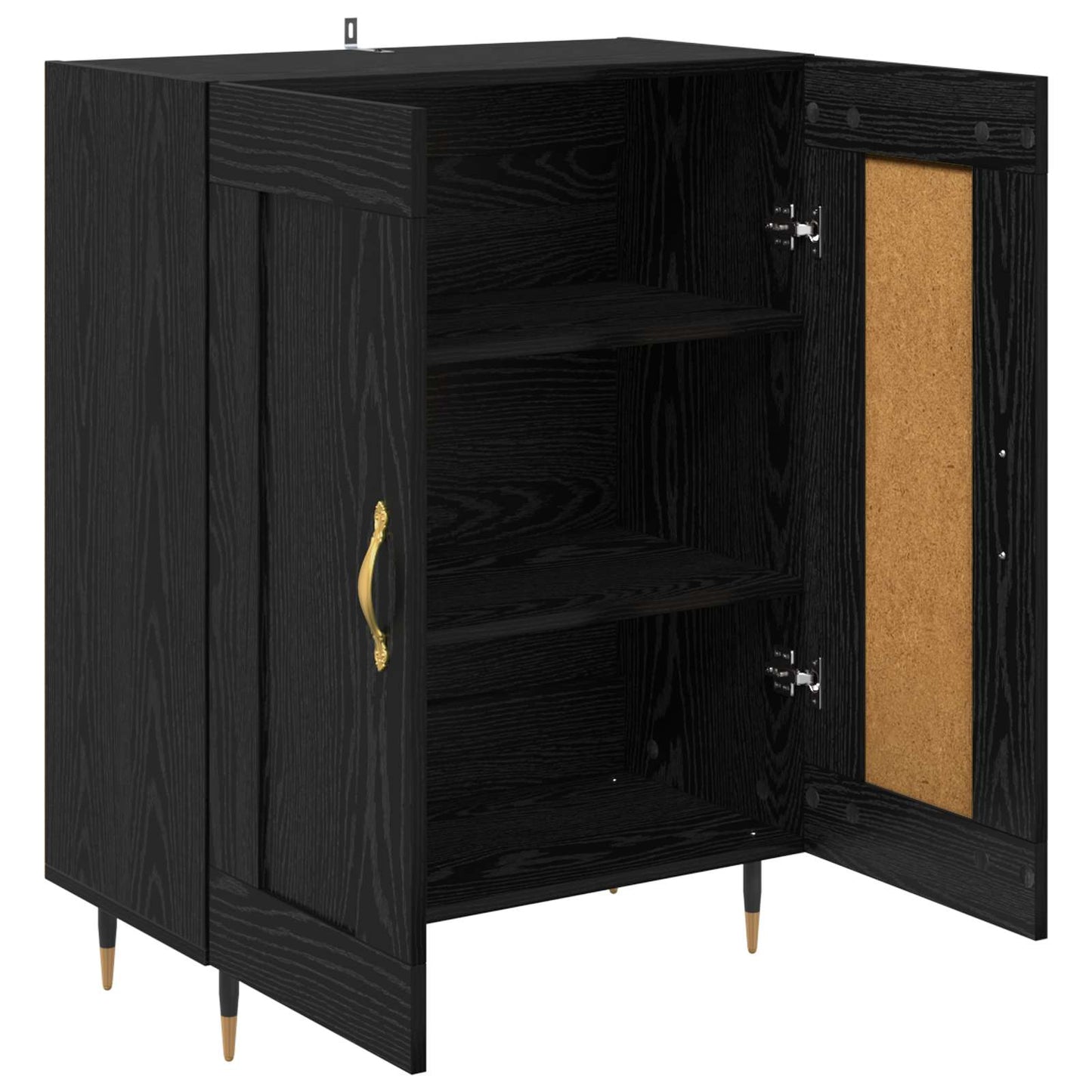 Sideboard Black Oak 69.5 x 34 x 90 cm Engineered Wood