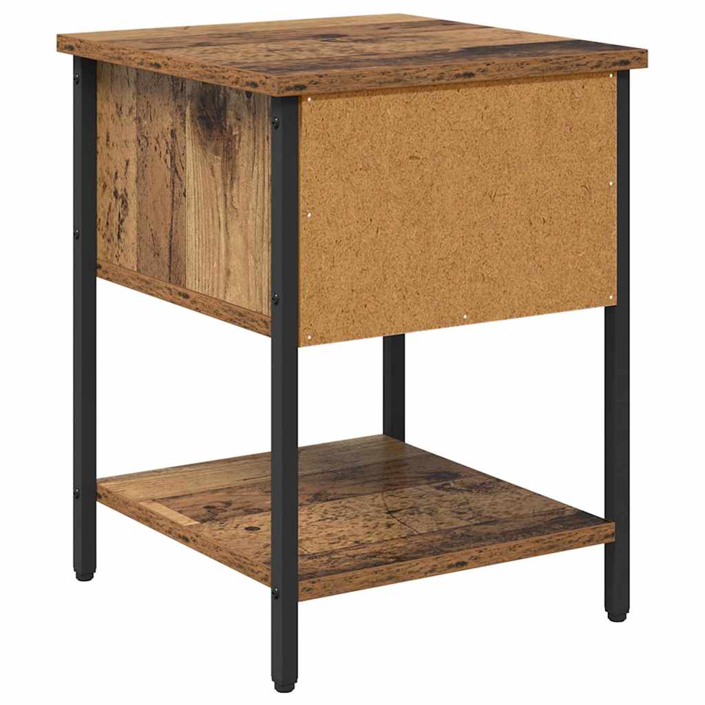 Bedside Table 2 pcs Old Wood 34 x 35.5 x 45 cm Engineered Wood