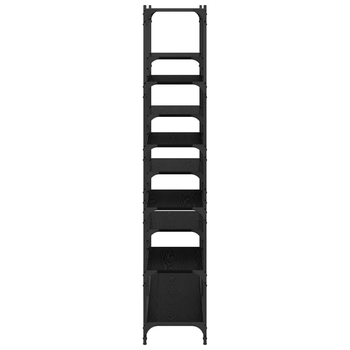 Bookshelf 9-Tier 100 x 32 x 170 cm Engineered Wood Black oak