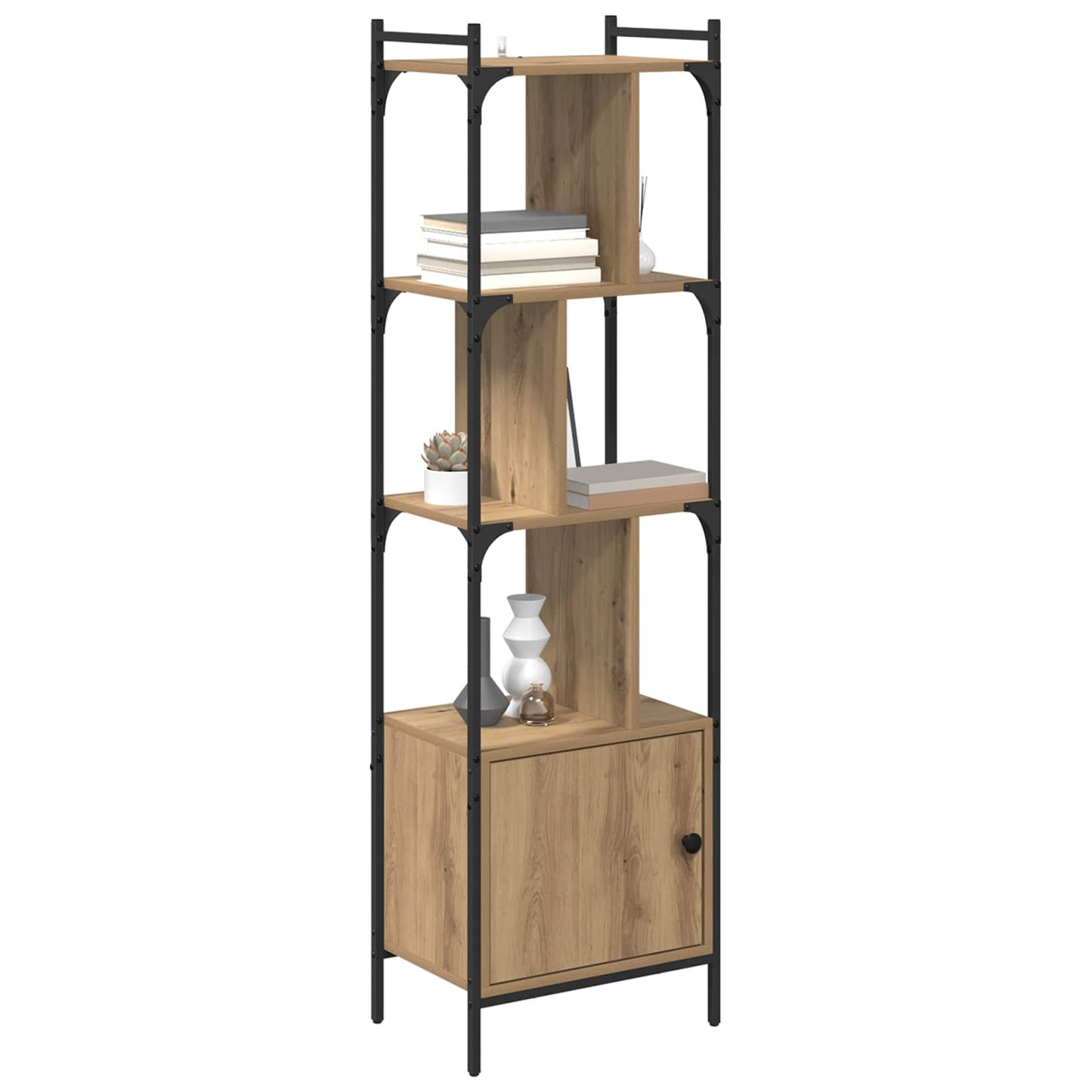 Bookcase 6-Tier 44.5 x 30 x 154.5 cm Engineered Wood