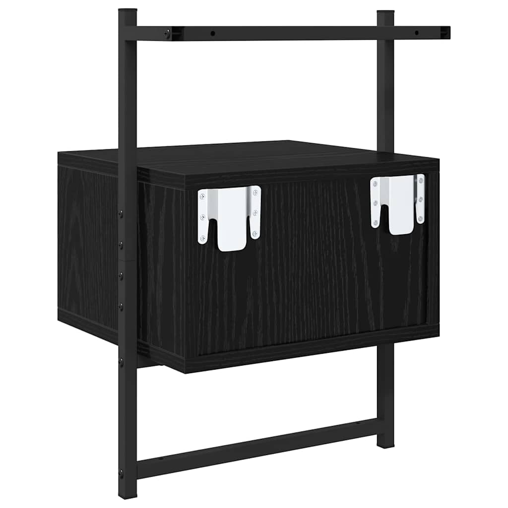 Bedside Cabinet Black Oak 35 x 30 x 51 cm Engineered Wood