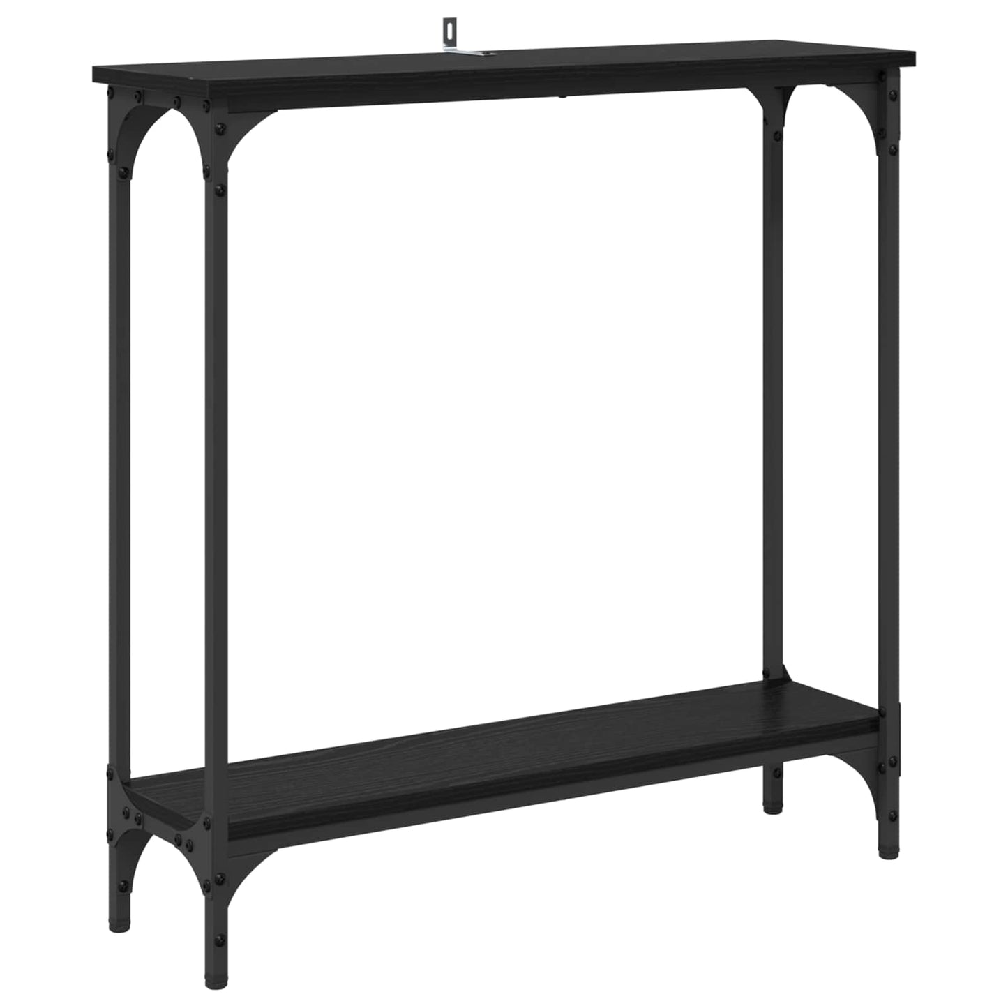Console Table Black Oak 75 x 22.5 x 75 cm Engineered Wood