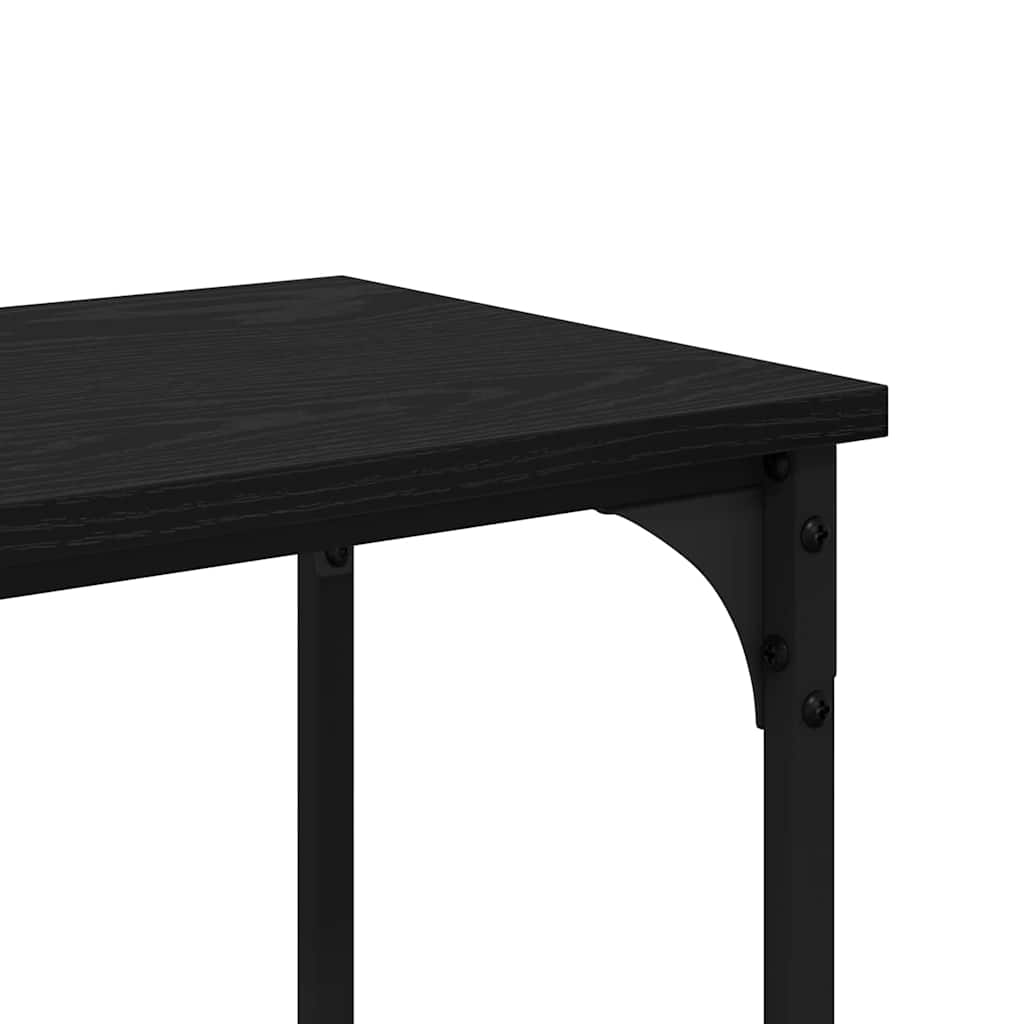Console Table Black Oak 150 x 29 x 75 cm
