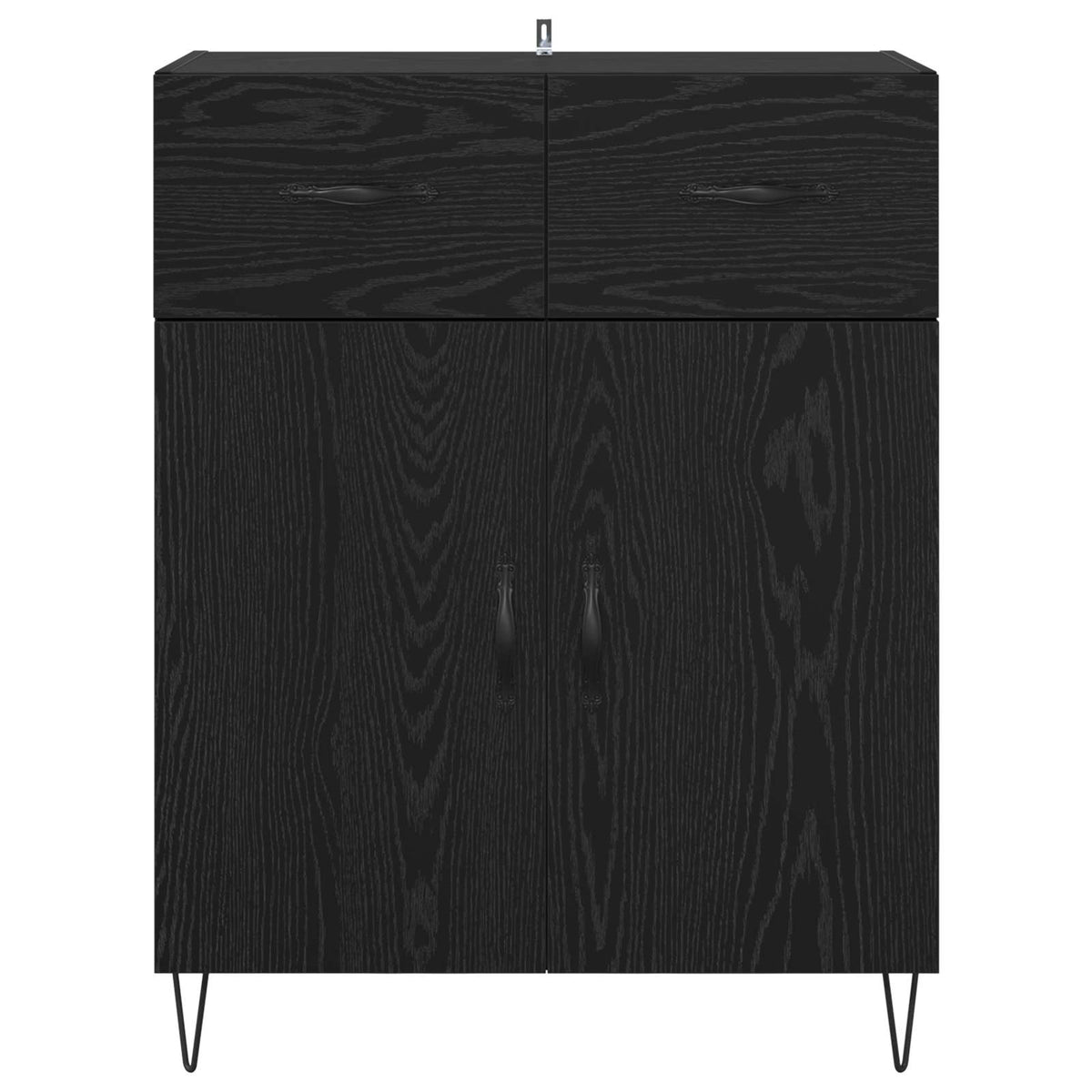 Sideboard Black Oak 69.5 x 34 x 90 cm Engineered Wood