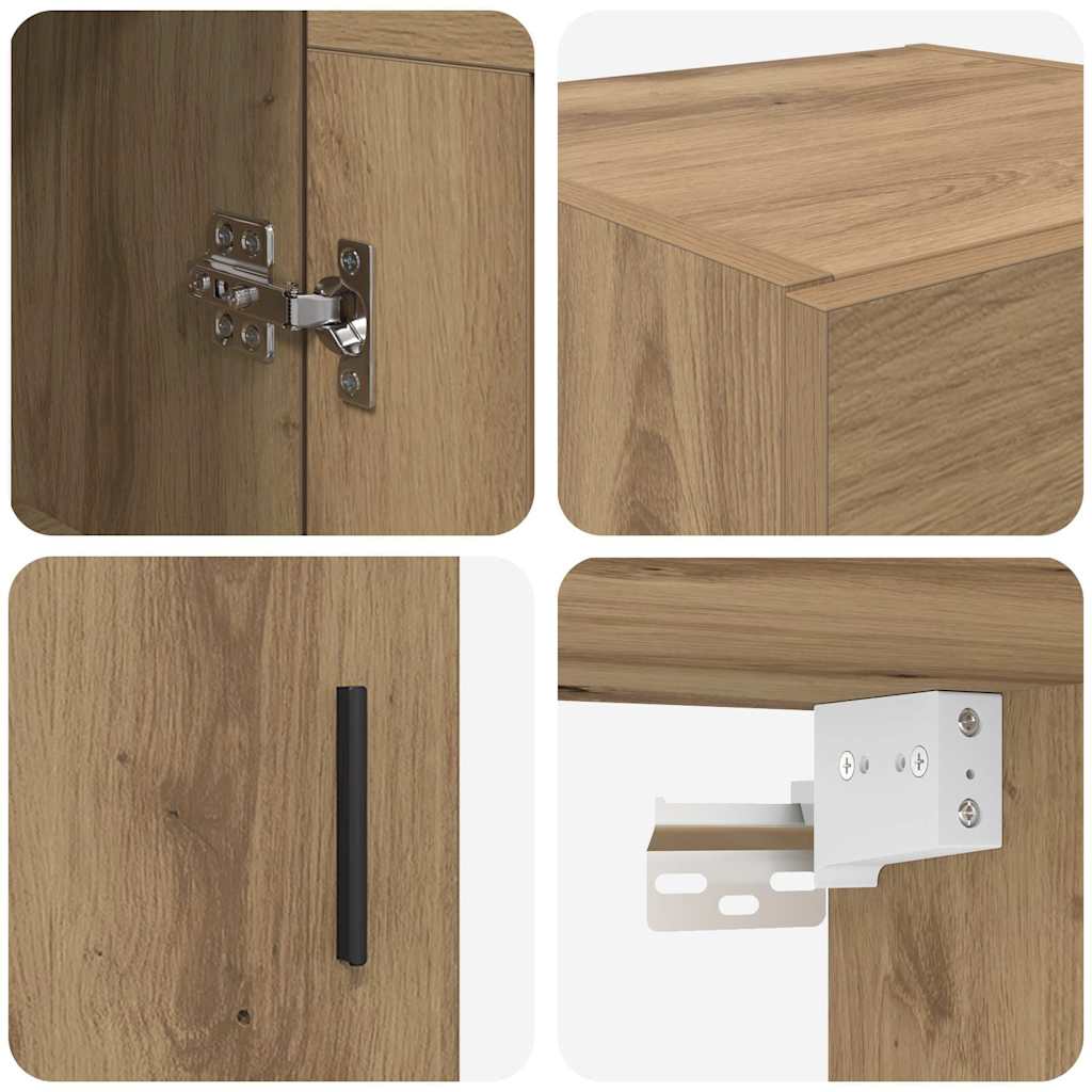 Wall Mounted Cabinet Artisan Oak 34.5 x 34 x 90 cm
