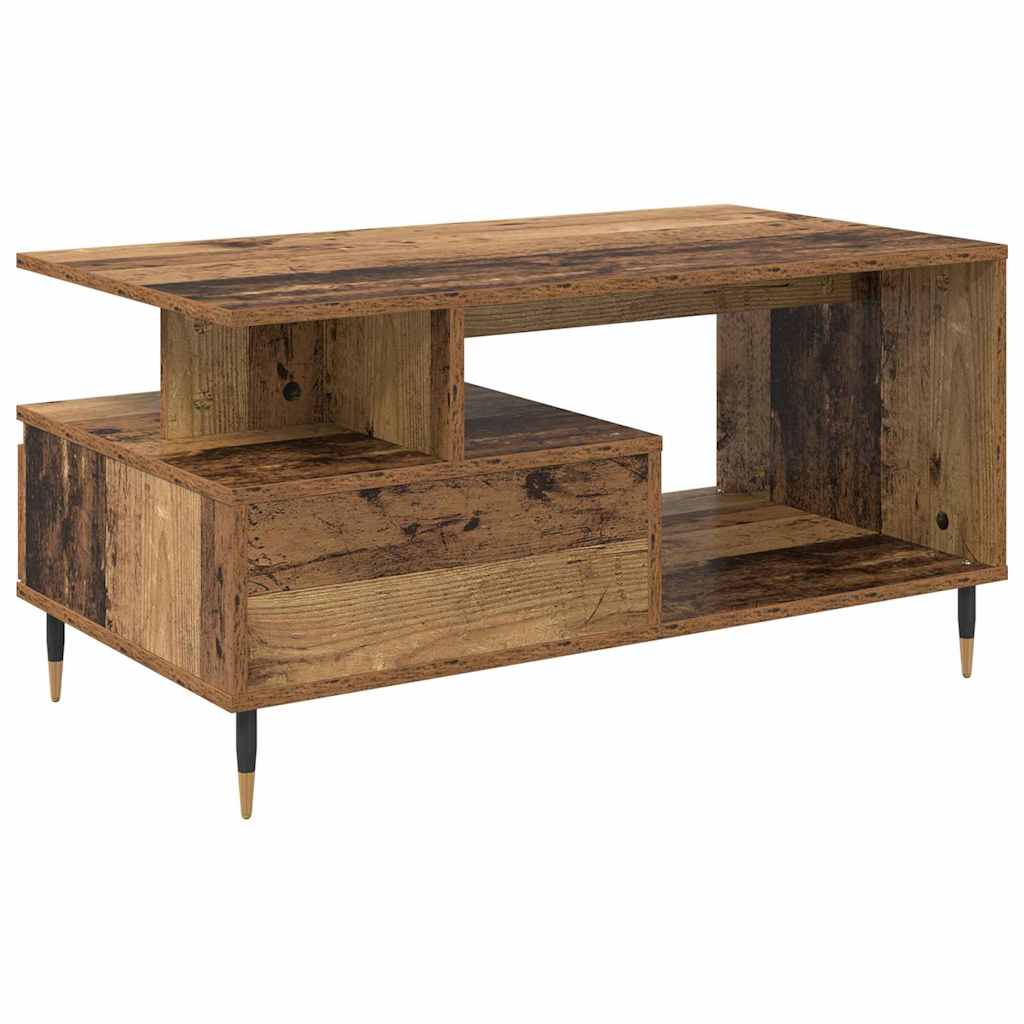 Coffee Table Old Wood 90 x 49 x 45 cm Engineered Wood