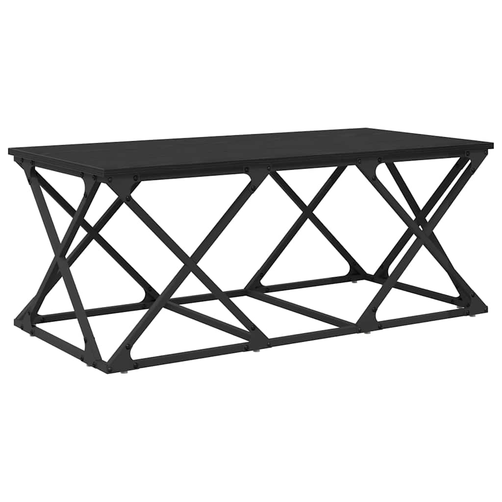Coffee Table Black Oak 100 x 49 x 40 cm Engineered Wood