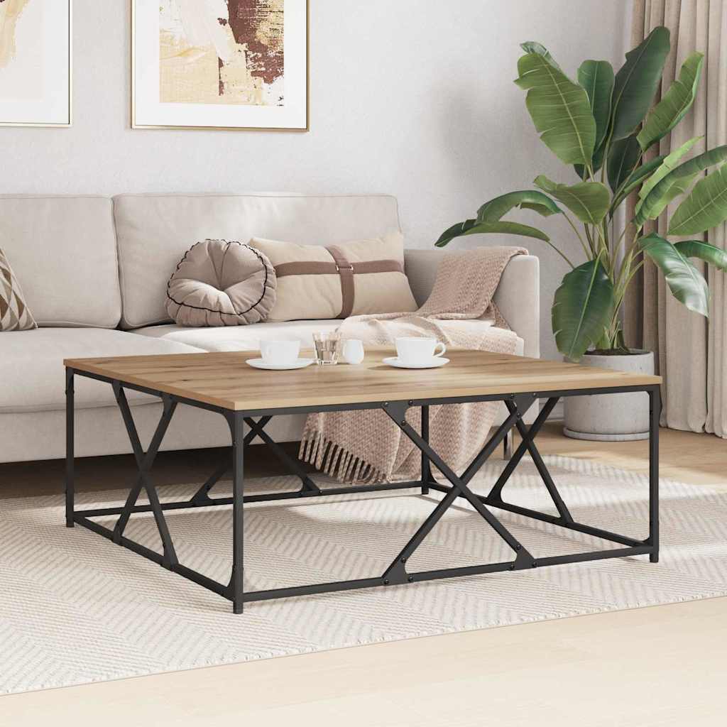 Coffee Table Artisan Oak 100 x 100 x 40 cm Engineered Wood