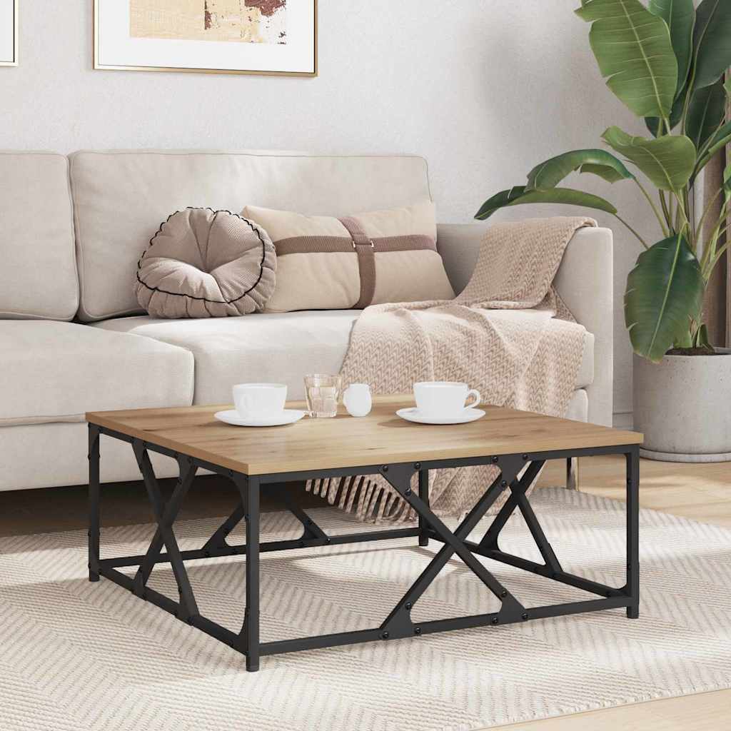 Coffee Table Artisan Oak 70 x 70 x 30 cm Engineered Wood