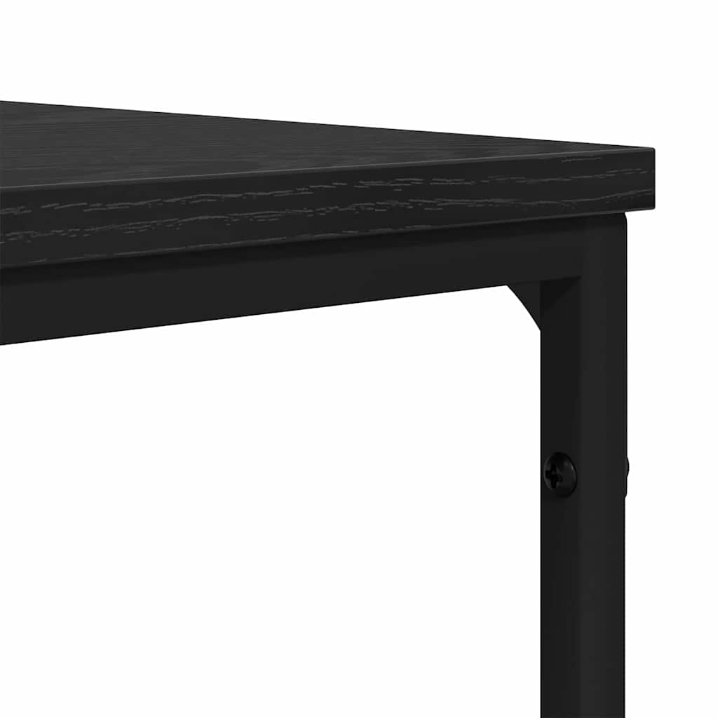 Coffee Table Black Oak 70 x 70 x 30 cm Engineered Wood
