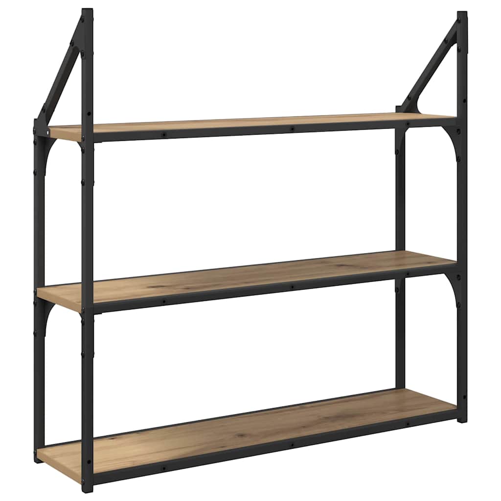 Wall Shelf Wall-Mounted Artisan Oak 80 x 21 x 78.5 cm