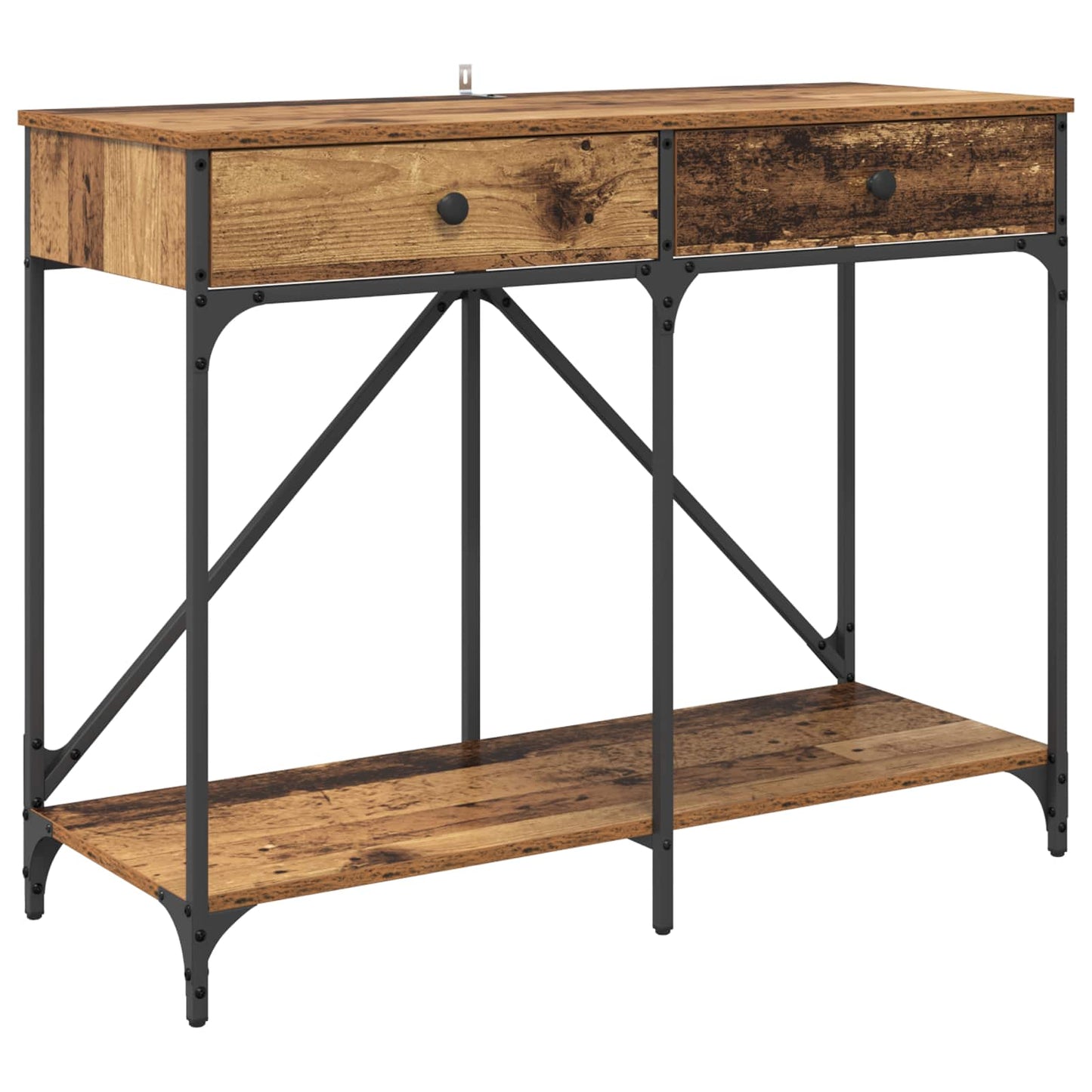 Console Table Old Wood 100 x 39 x 78.5 cm Engineered Wood