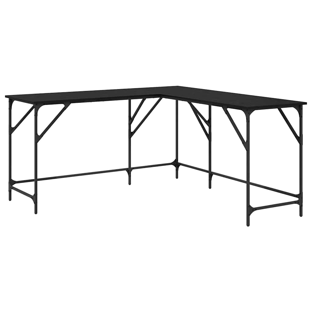 Desk Black Oak Engineered Wood 149 x 149 x 75 cm