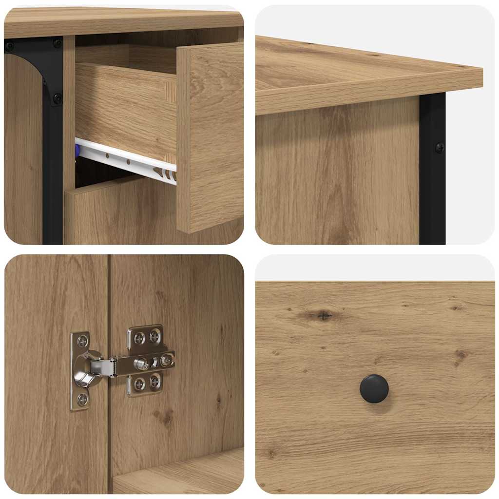 Desk Artisan Oak Engineered Wood 141 x 141 x 75 cm