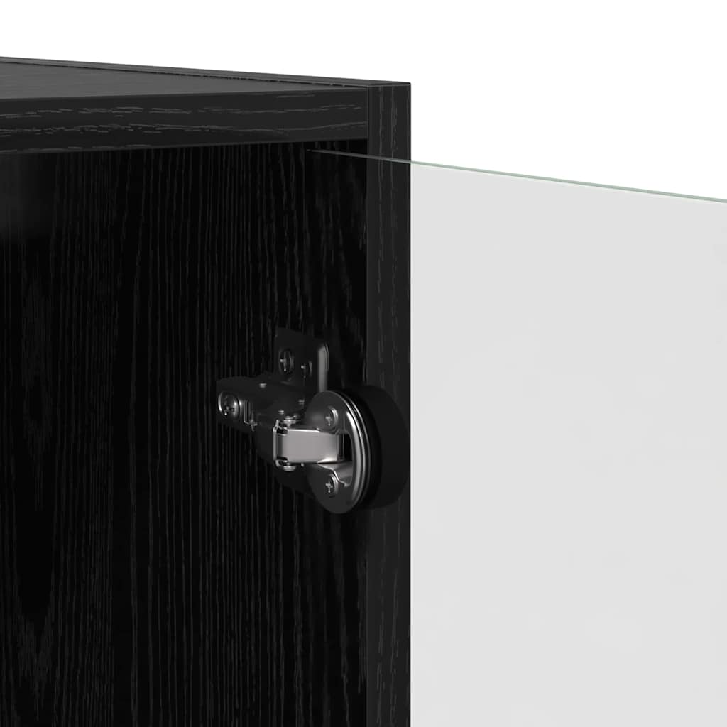 Wall Cabinet 68 x 37 x 68.5 cm Engineered Wood Black Oak
