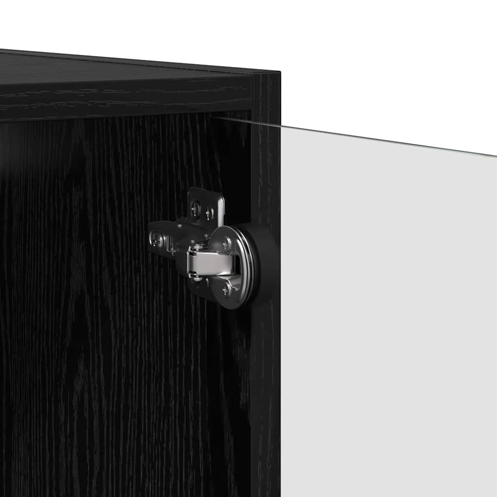 Wall Cabinets 2 pcs 68 x 37 x 35 cm Engineered Wood Black Oak