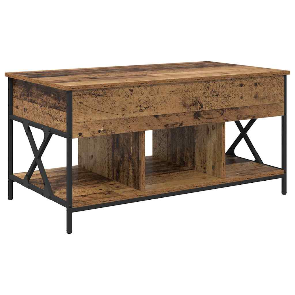 Coffee Table Old Wood 100 x 55 x 48.5 cm Engineered Wood