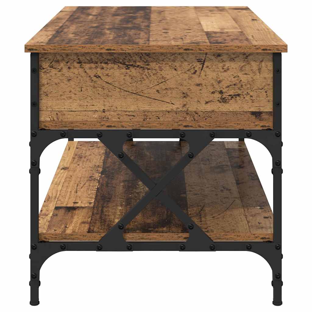 Coffee Table Old Wood 100 x 50 x 50 cm Engineered Wood