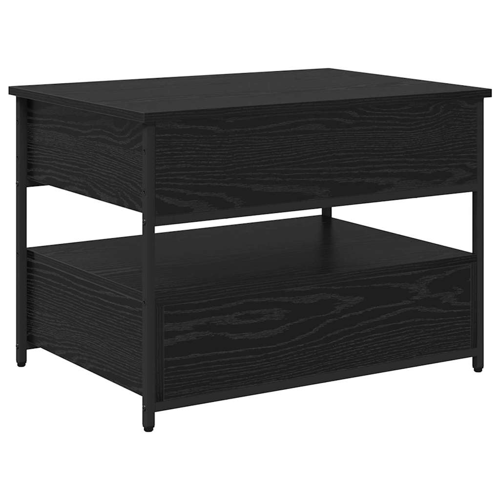 Coffee Table Black Oak 70 x 50 x 54.5 cm Engineered Wood