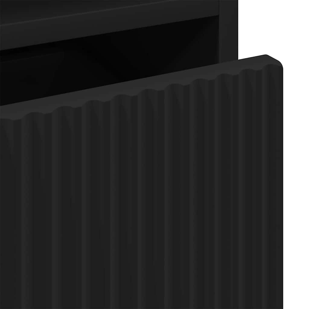 Bathroom Cabinet Black 31.5 x 33 x 190 cm
