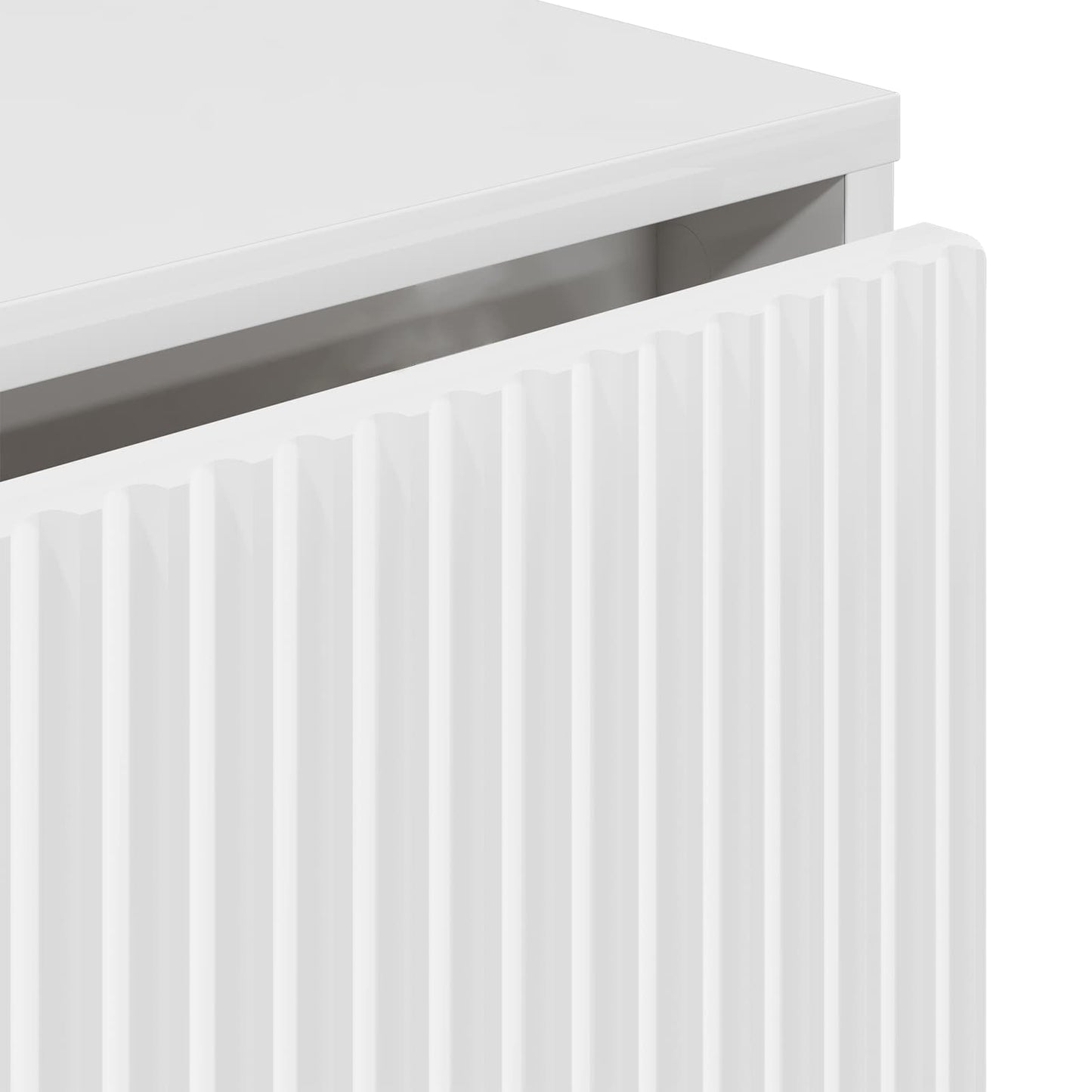 Sideboard High Gloss White 79.5 x 33 x 82 cm Engineered Wood