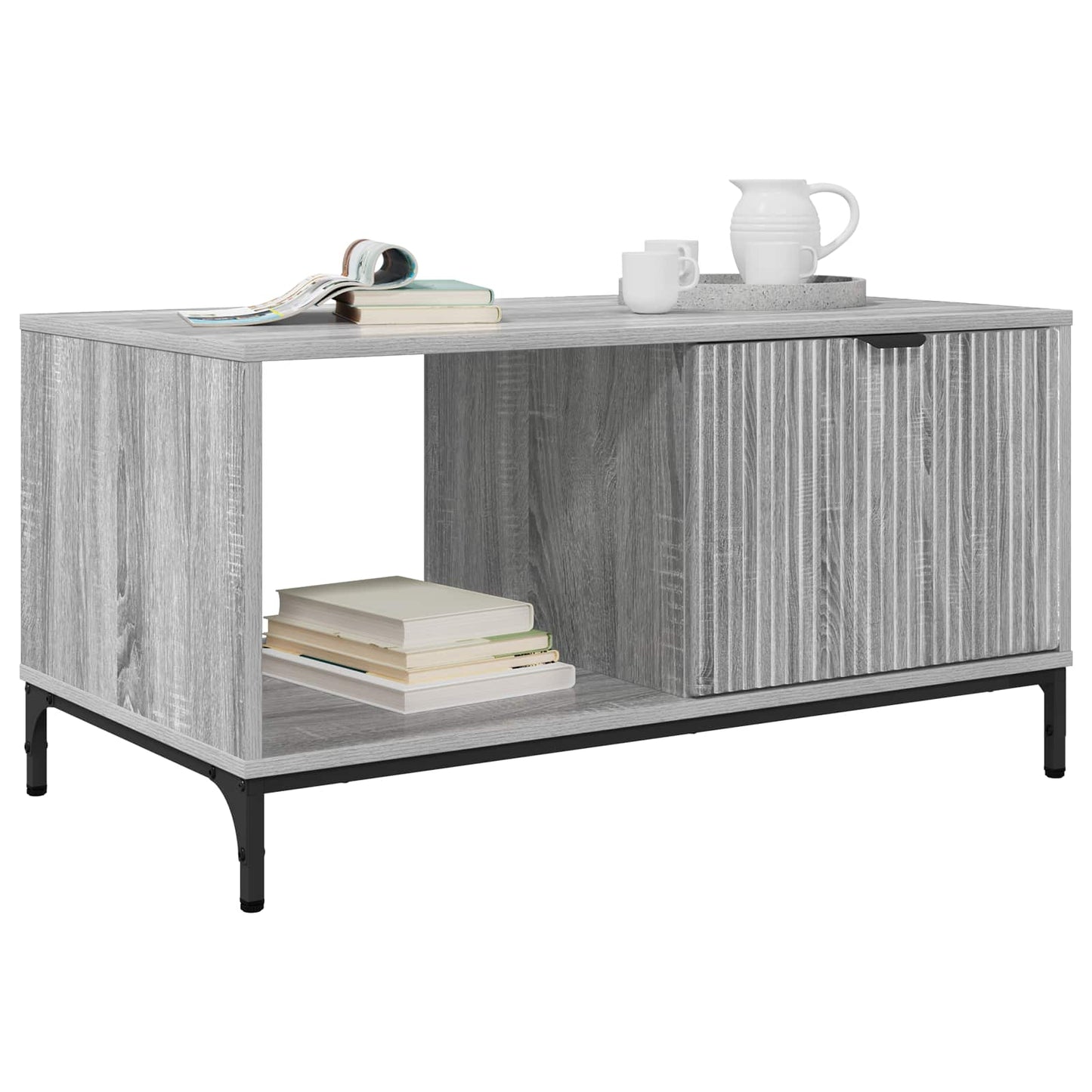 Coffee Table Grey Sonoma 90 x 49 x 46 cm Engineered Wood