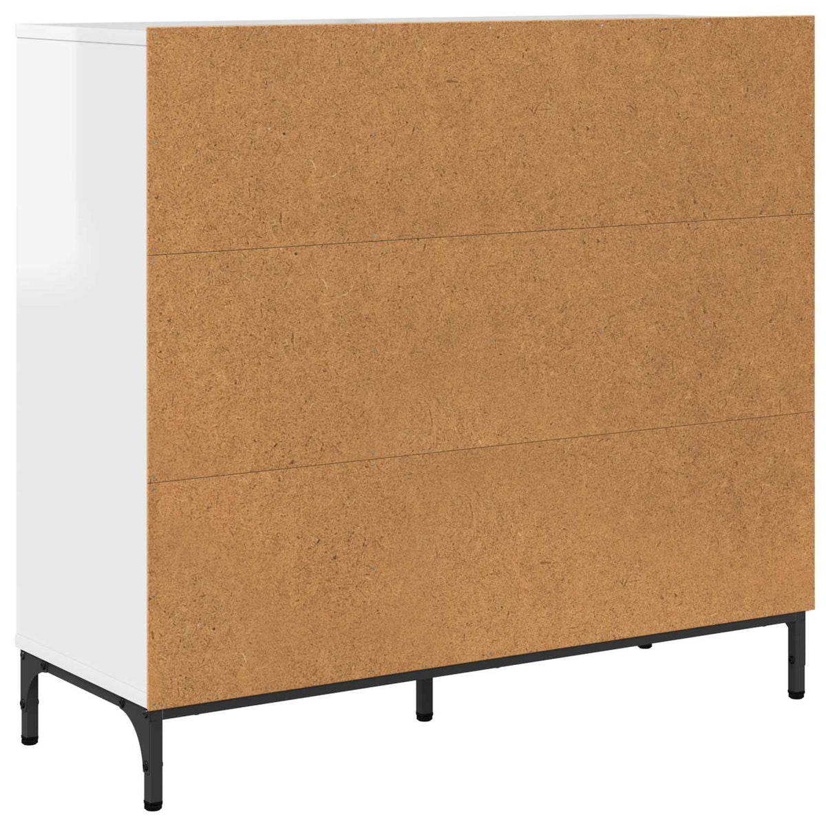 Sideboard High Gloss White 89.5 x 33 x 82 cm Engineered Wood