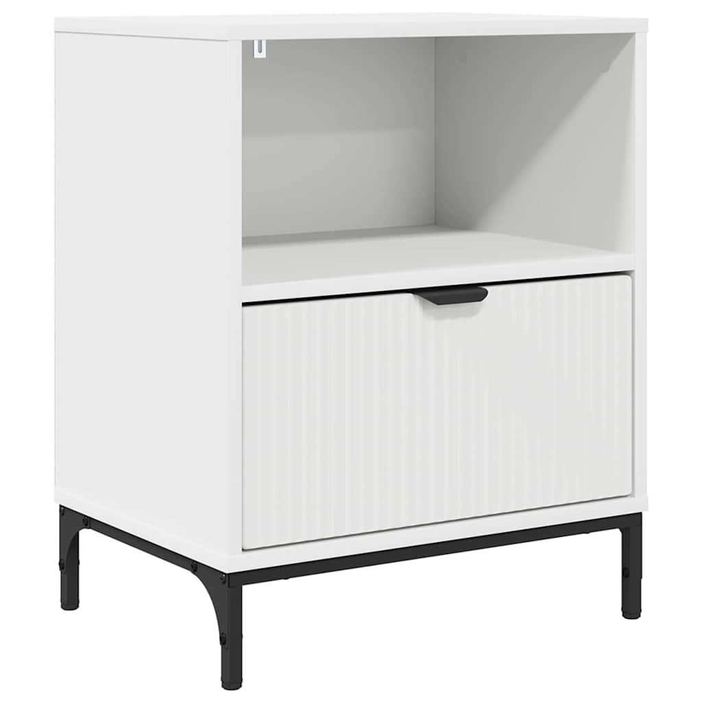 Bedside Cabinet White 49 x 36 x 61 cm Engineered wood