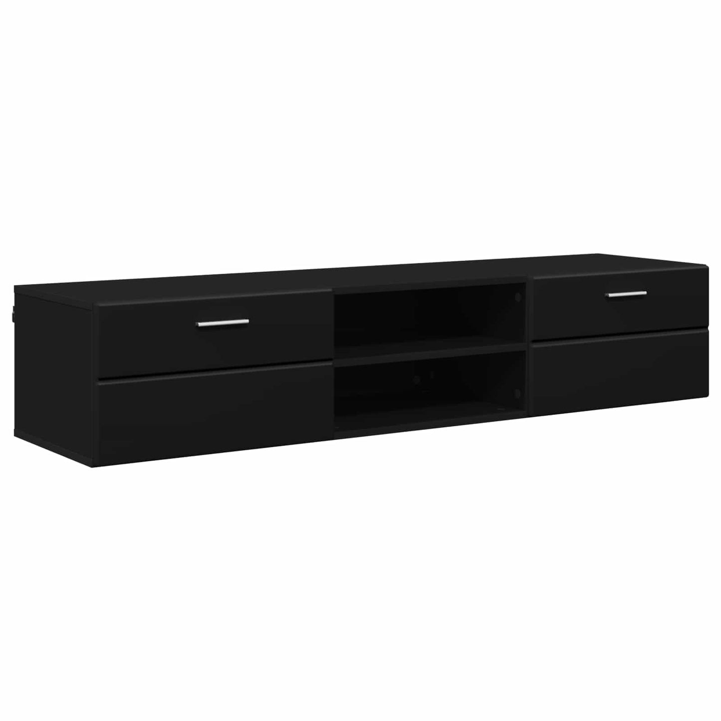 Wooden Cabinet 150 x 39 x 30 cm Black Engineered Wood