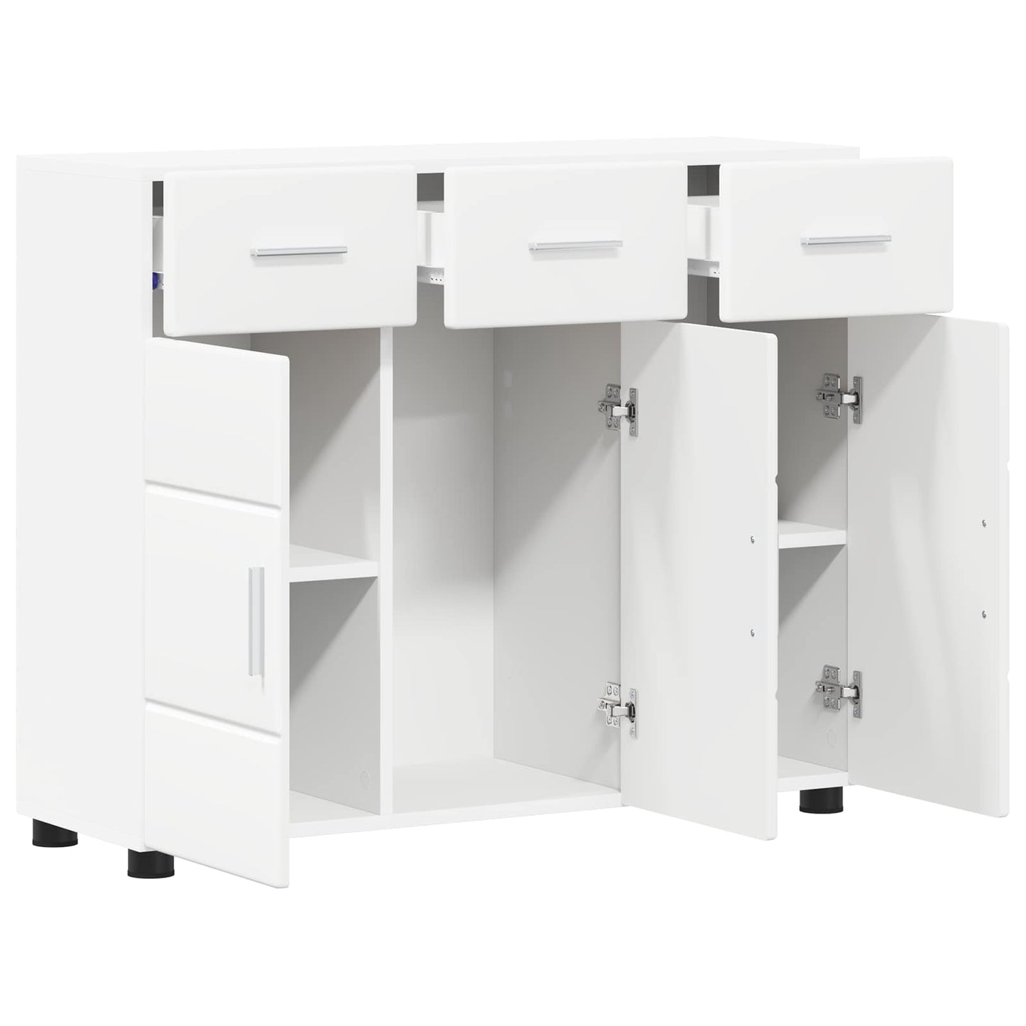 Sideboard FLORIN 88.5 x 30.5 x 73 cm White Engineered Wood