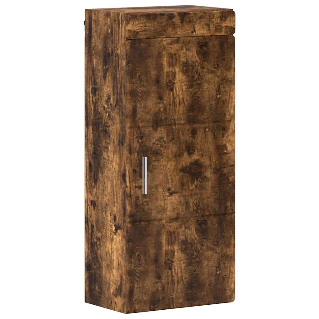 Bathroom Wall Cabinet TULUM Smoked Oak 37 x 24.5 x 86 cm