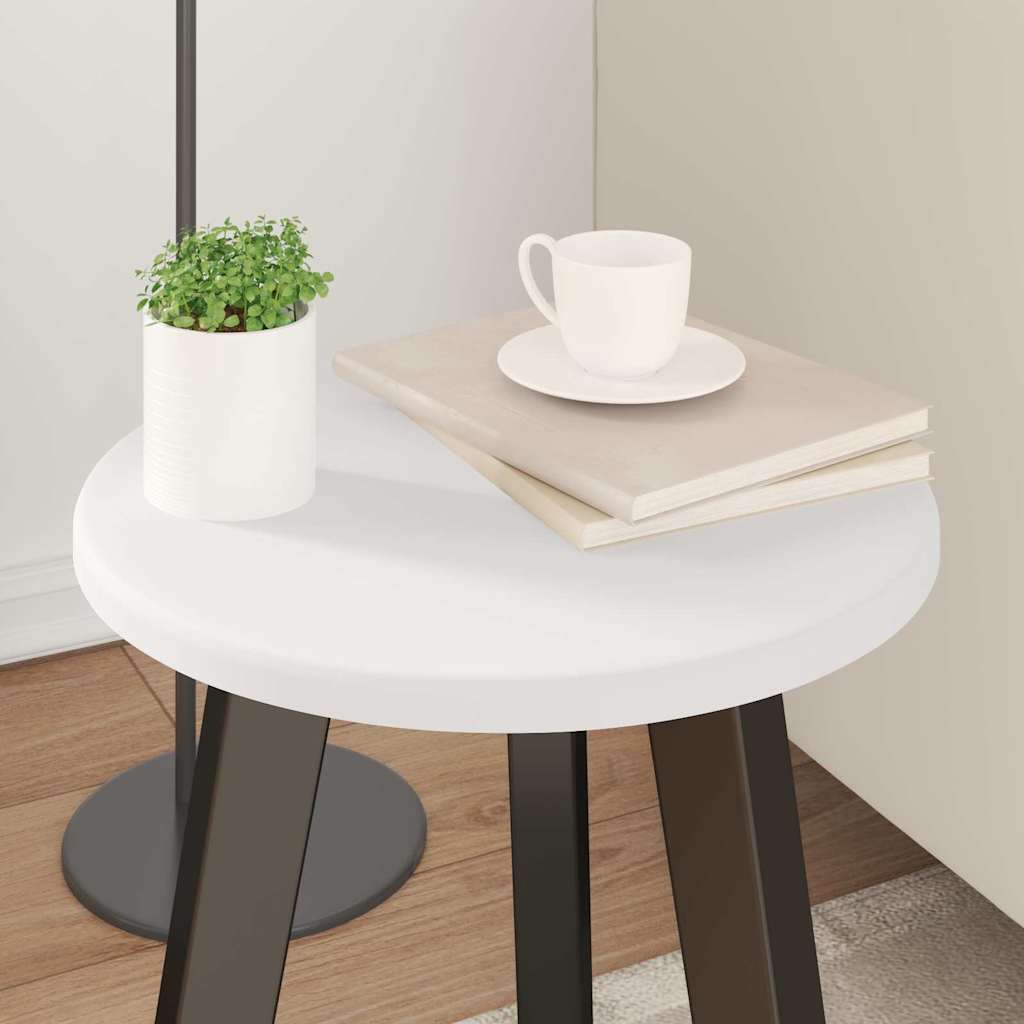 Table Top Ø 30 x 1.5 cm Round Engineered Wood White