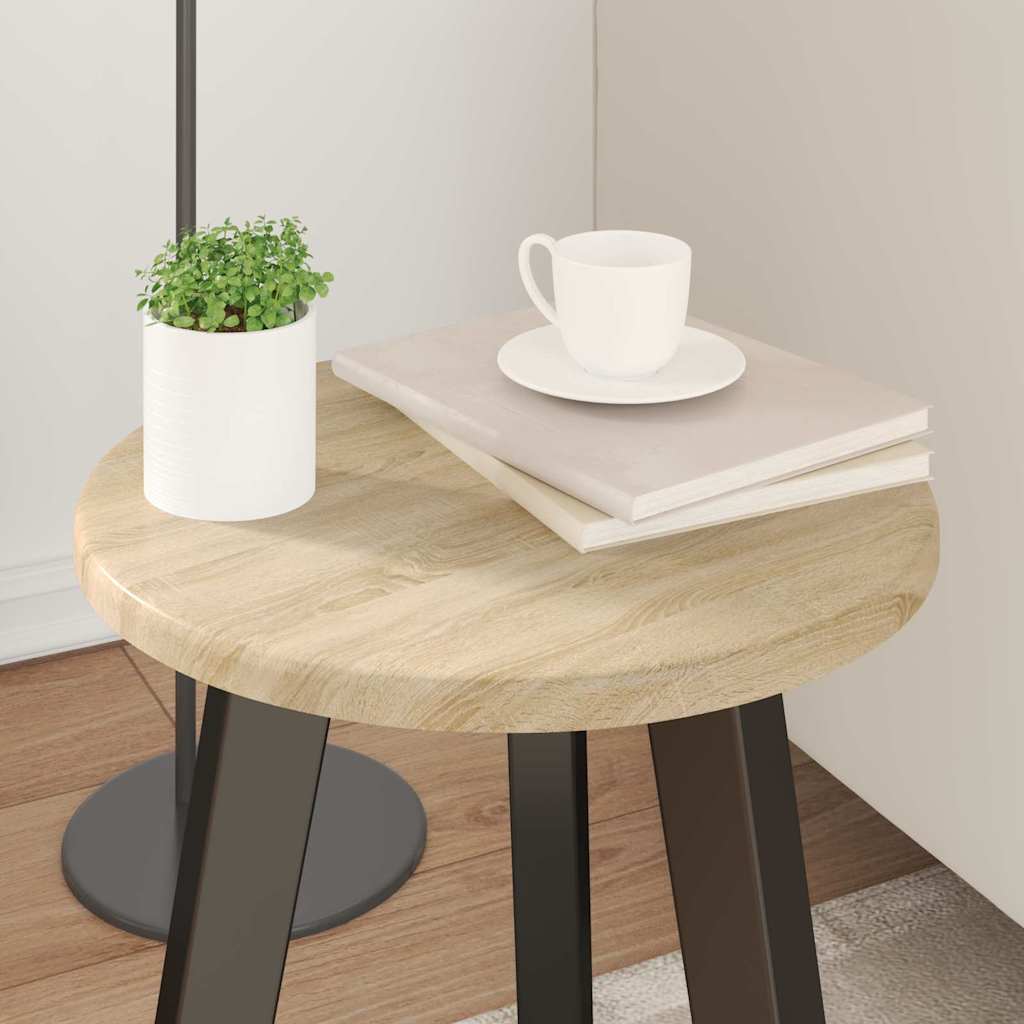 Table Top Ø 30 x 1.5 cm Round Engineered Wood Sonoma Oak