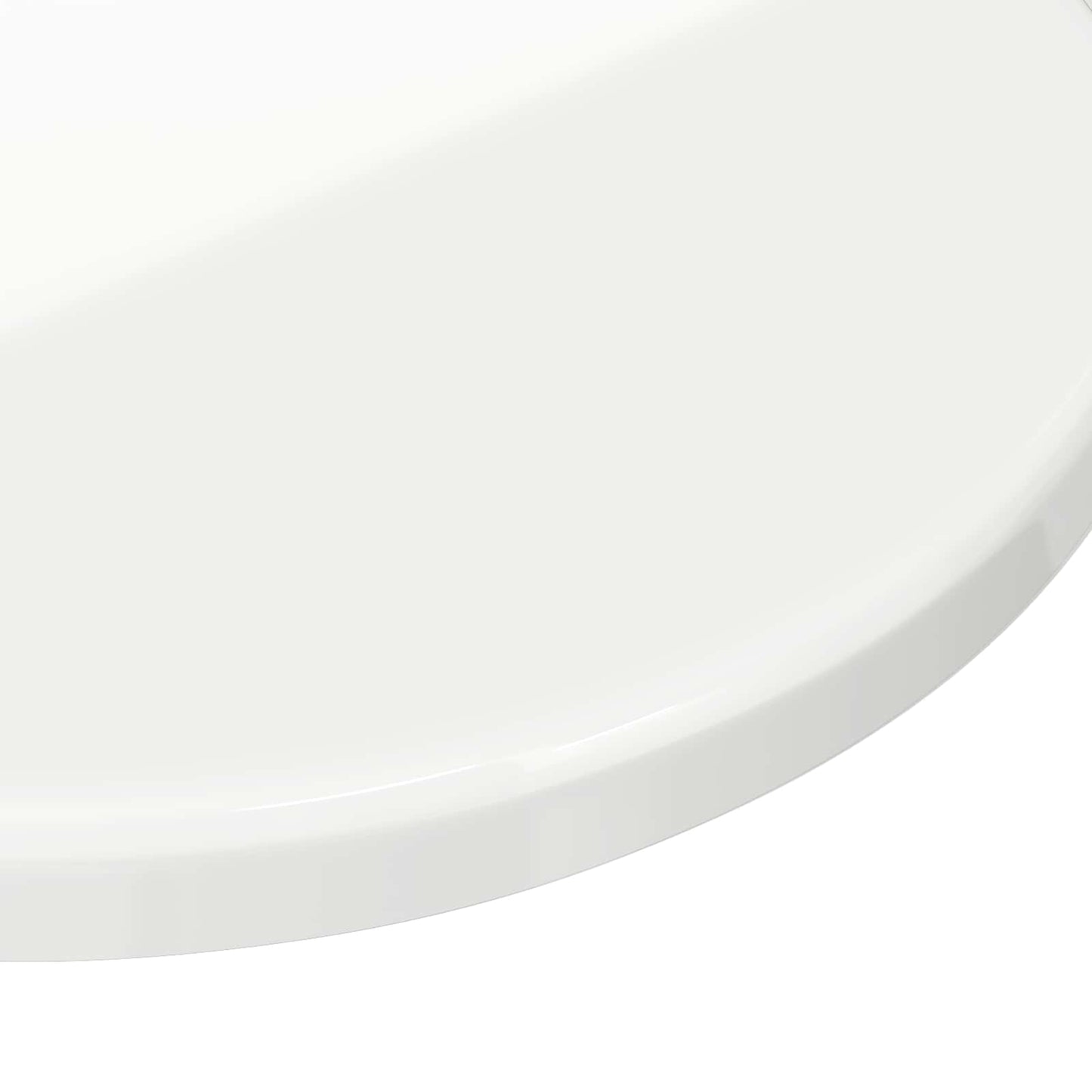 Table Top Ø 30 x 1.5 cm Round Engineered Wood High Gloss White